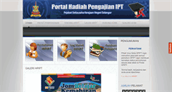 Desktop Screenshot of hpipt.selangor.gov.my